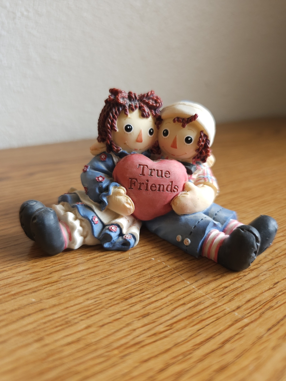 Raggedy Ann & Andy Ceramic Figure True Friends Decor 4 Inch Enesco